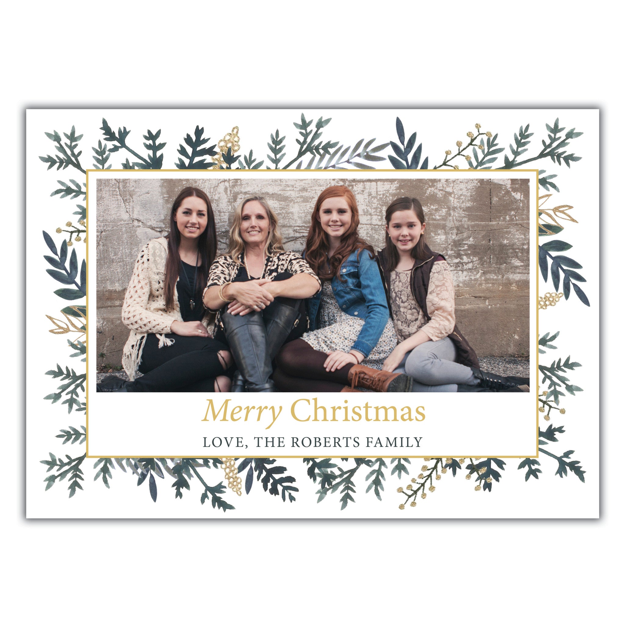 Watercolor Pine Border