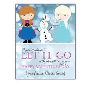 Frozen School Valentine. Instant Download