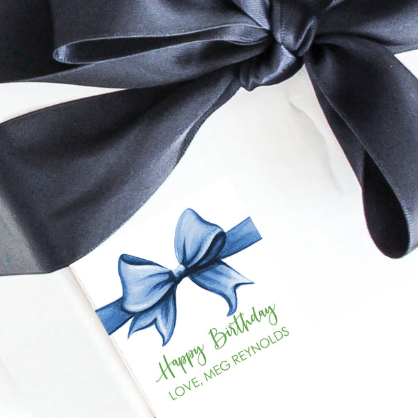 Bow Birthday Gift Labels