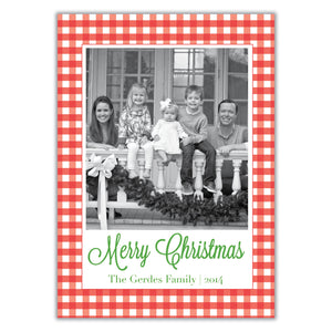 Gingham Christmas Card