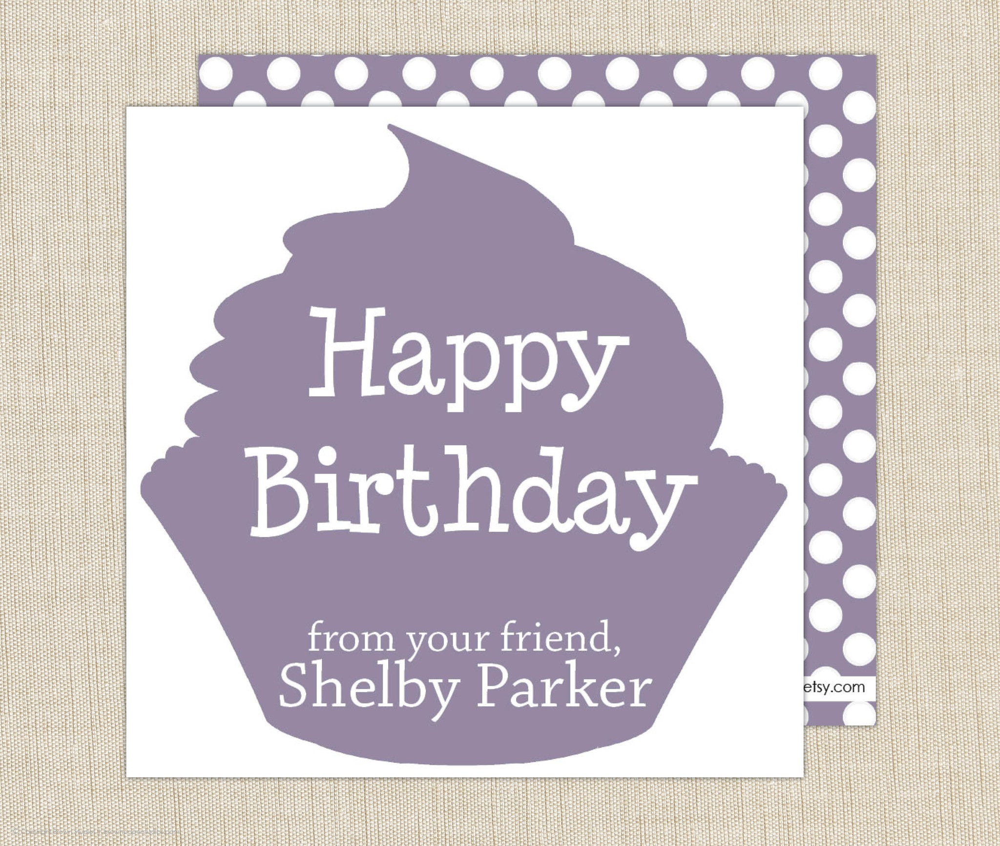 Cupcake Enclosure Cards