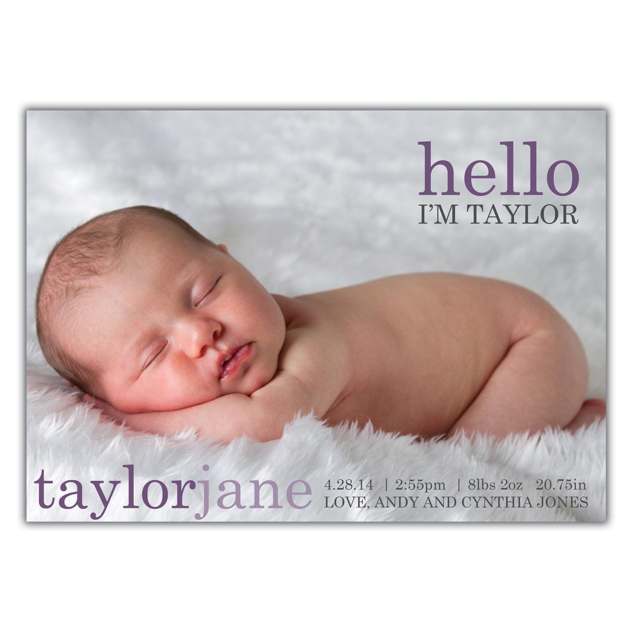 Modern Birth Announcement