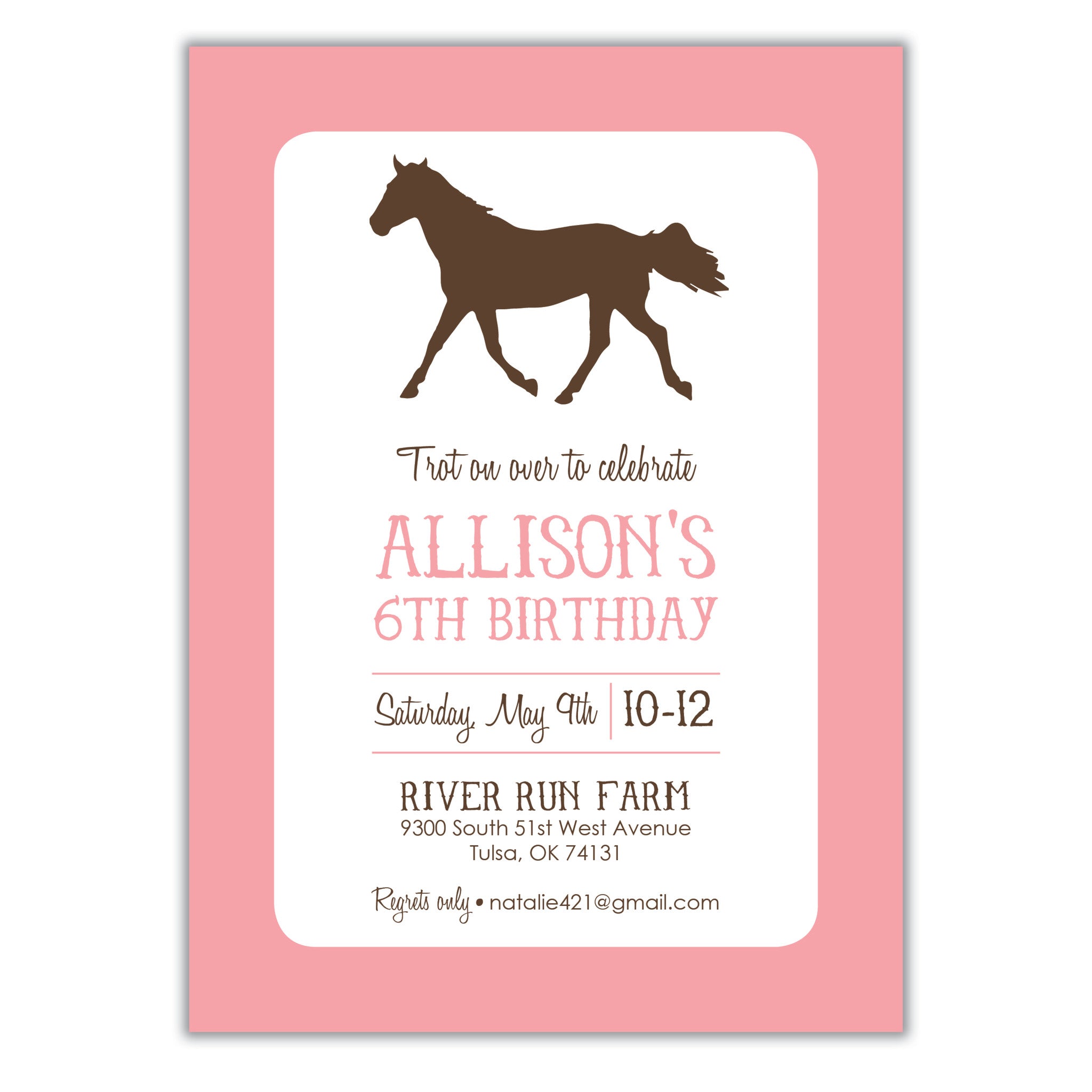 Horse Birthday Invitation