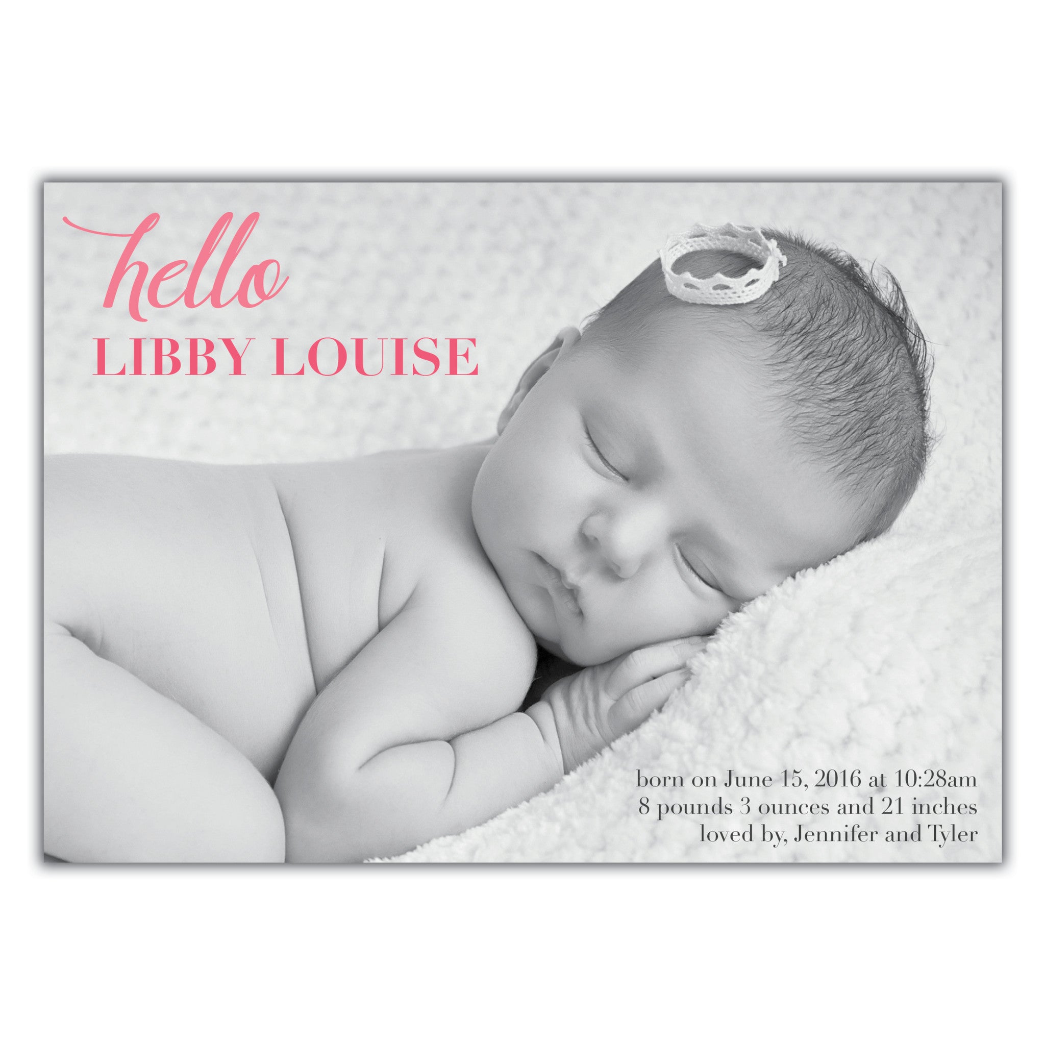 Hello Birth Announcement