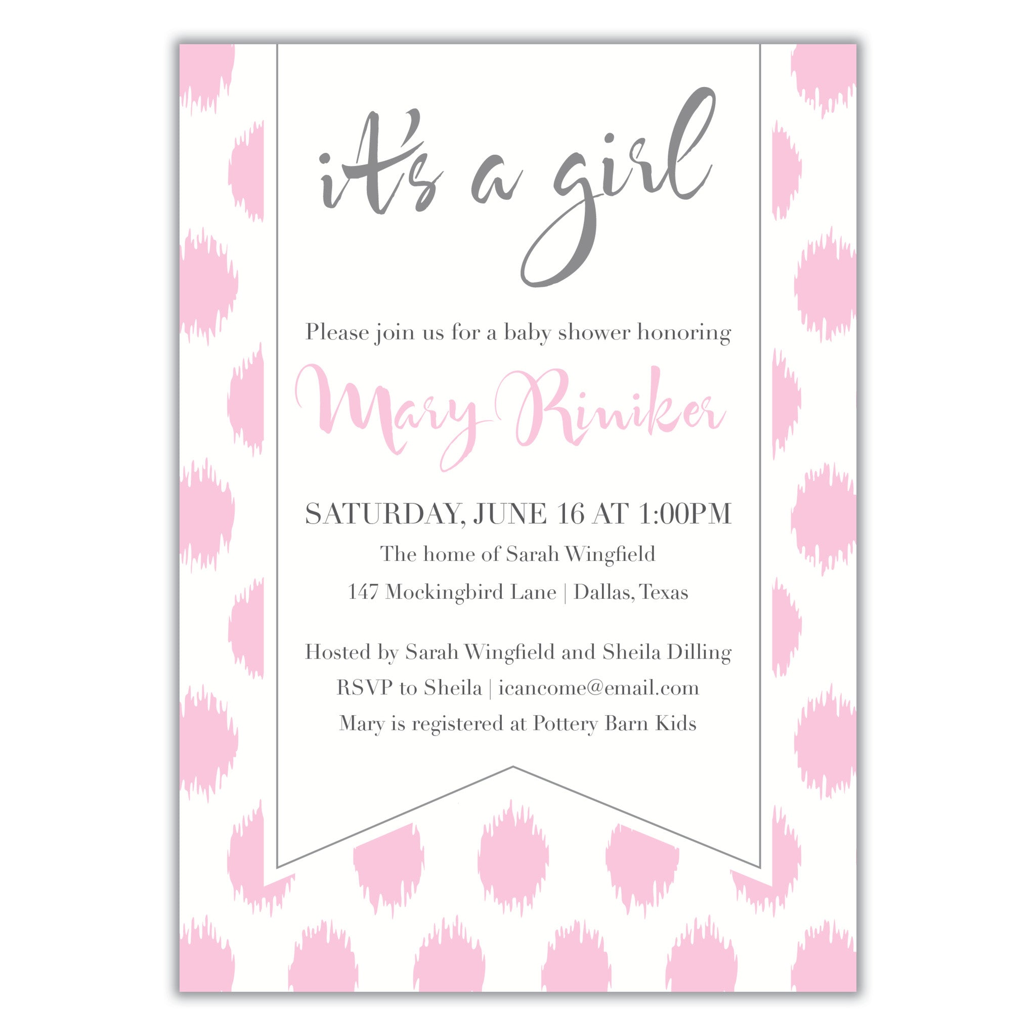 Ikat Shower Invitation