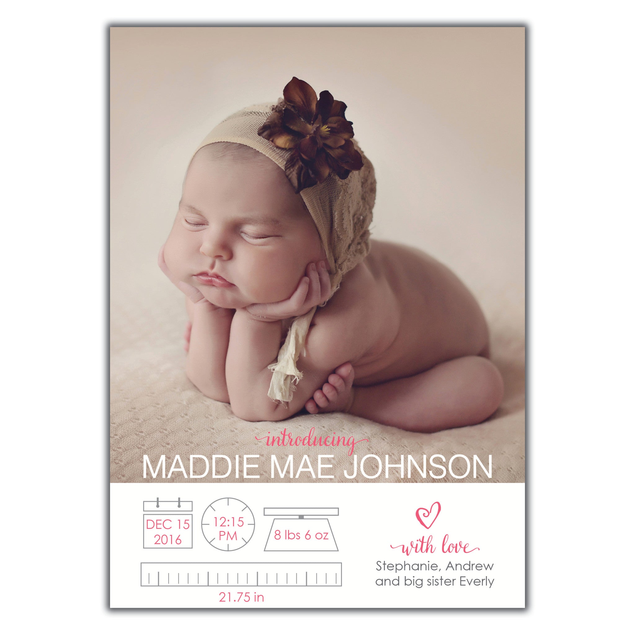 Infographic Birth Announcement