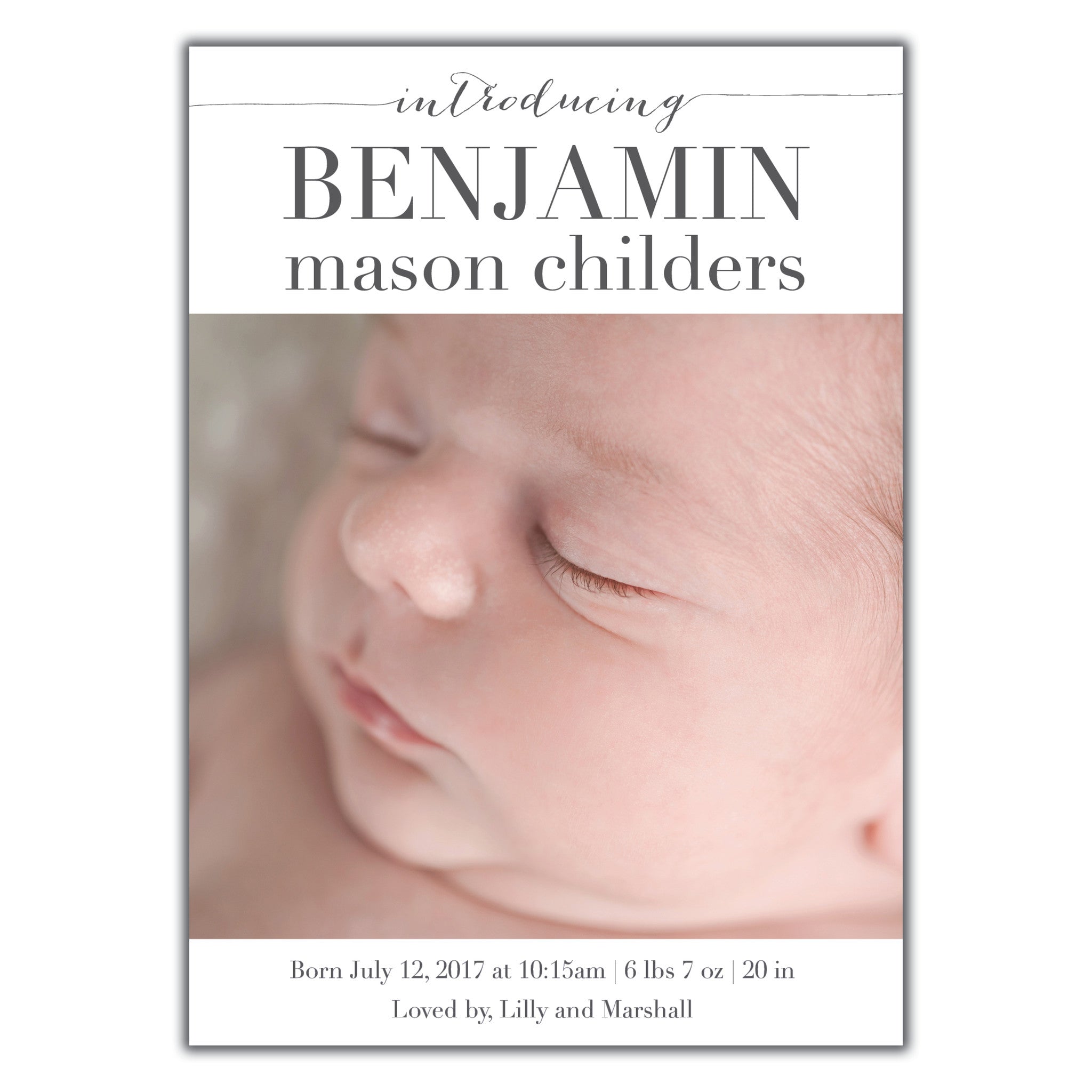 Modern Birth Announcement