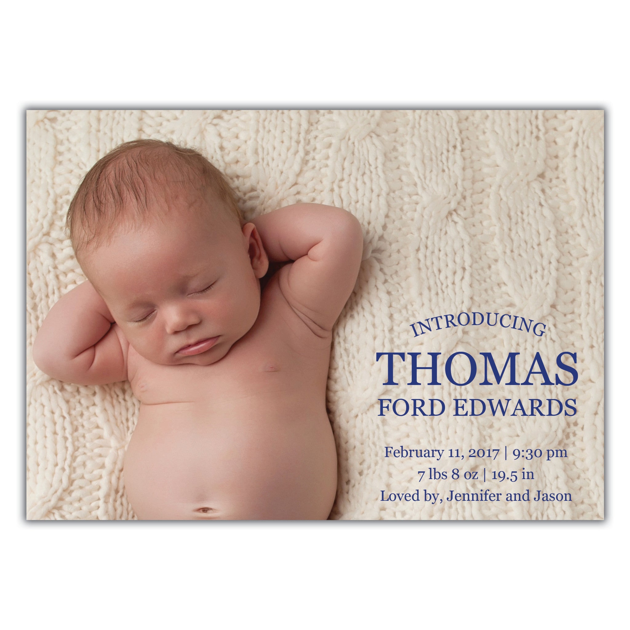 Introducing birth announcement