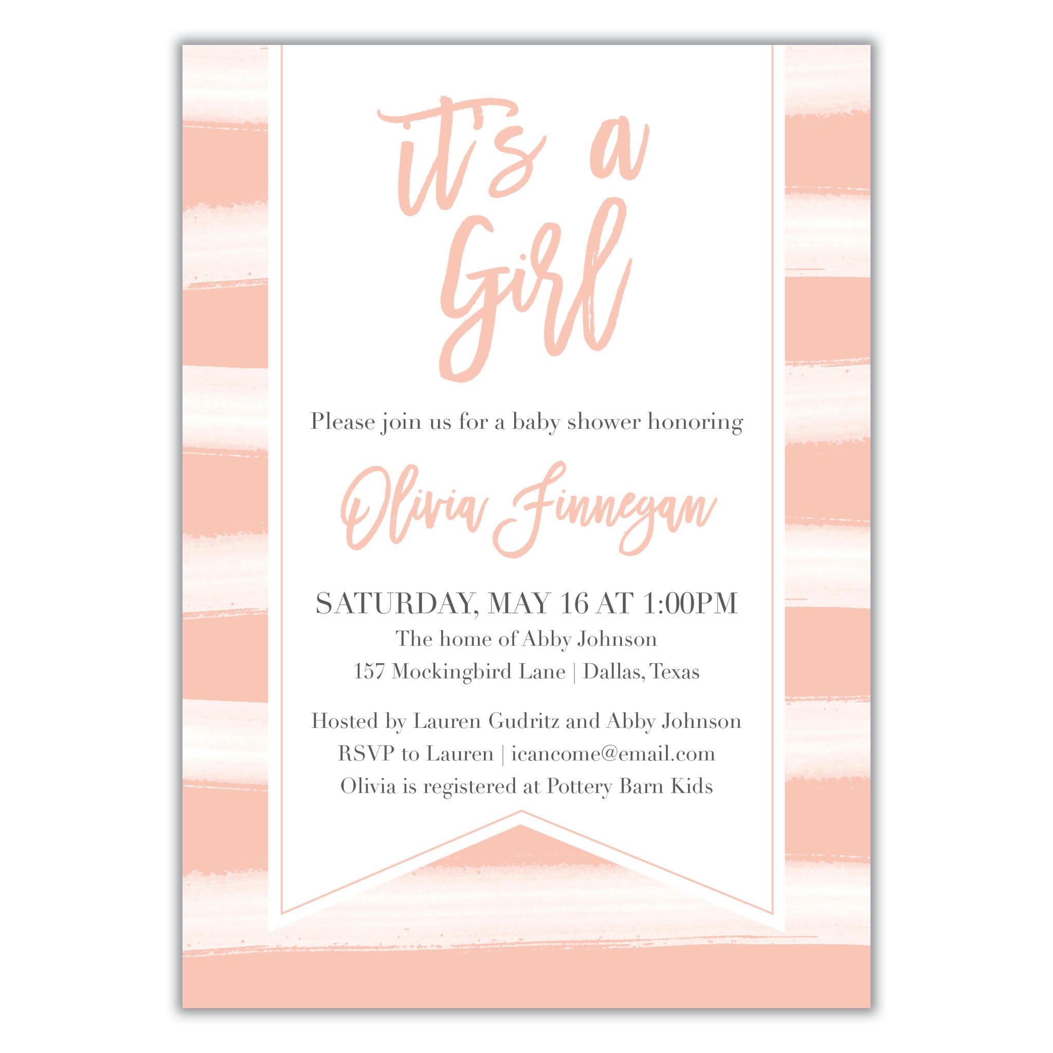 It's a girl Shower Invitation
