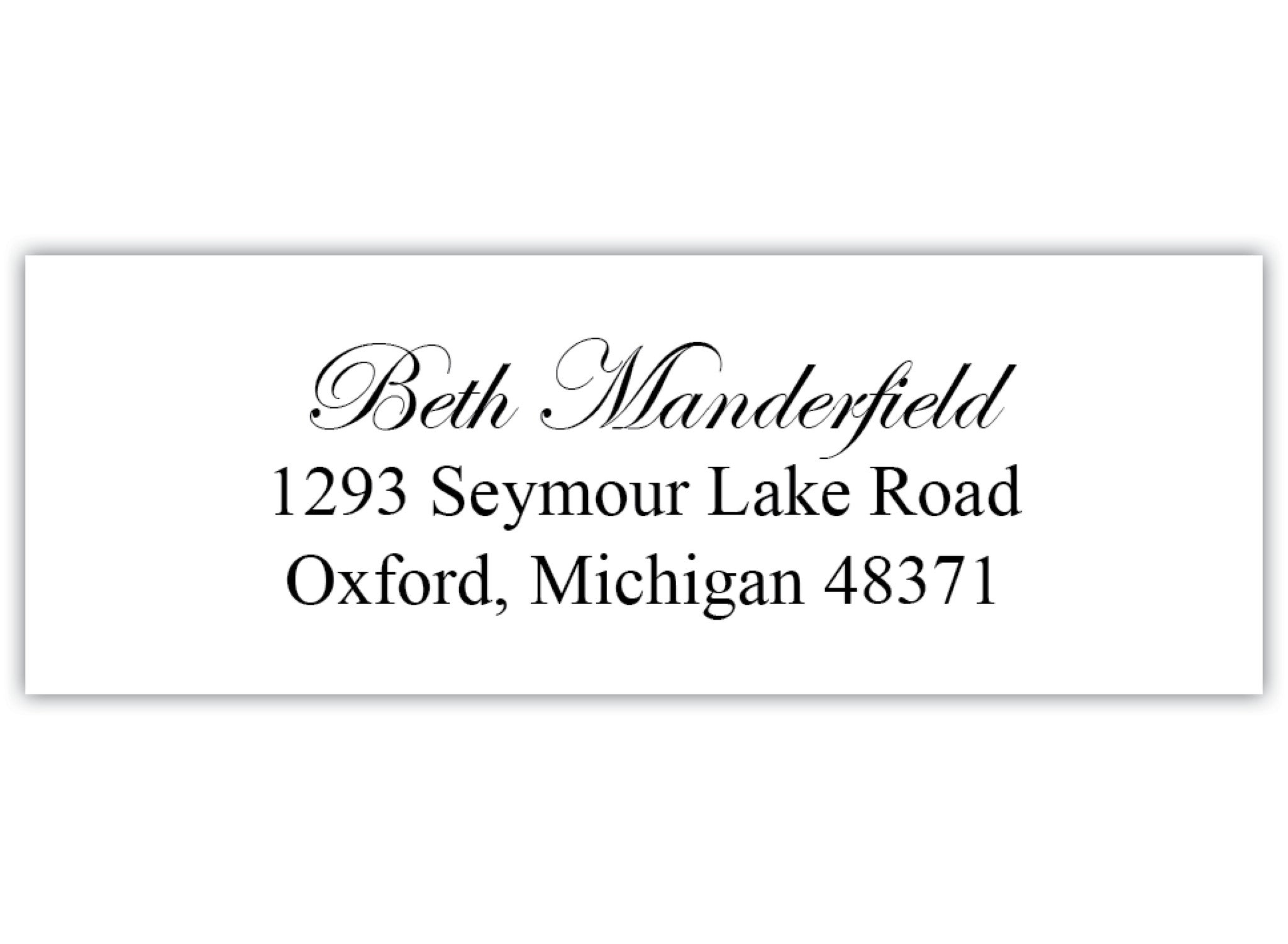 Elegant Script Return Address Label