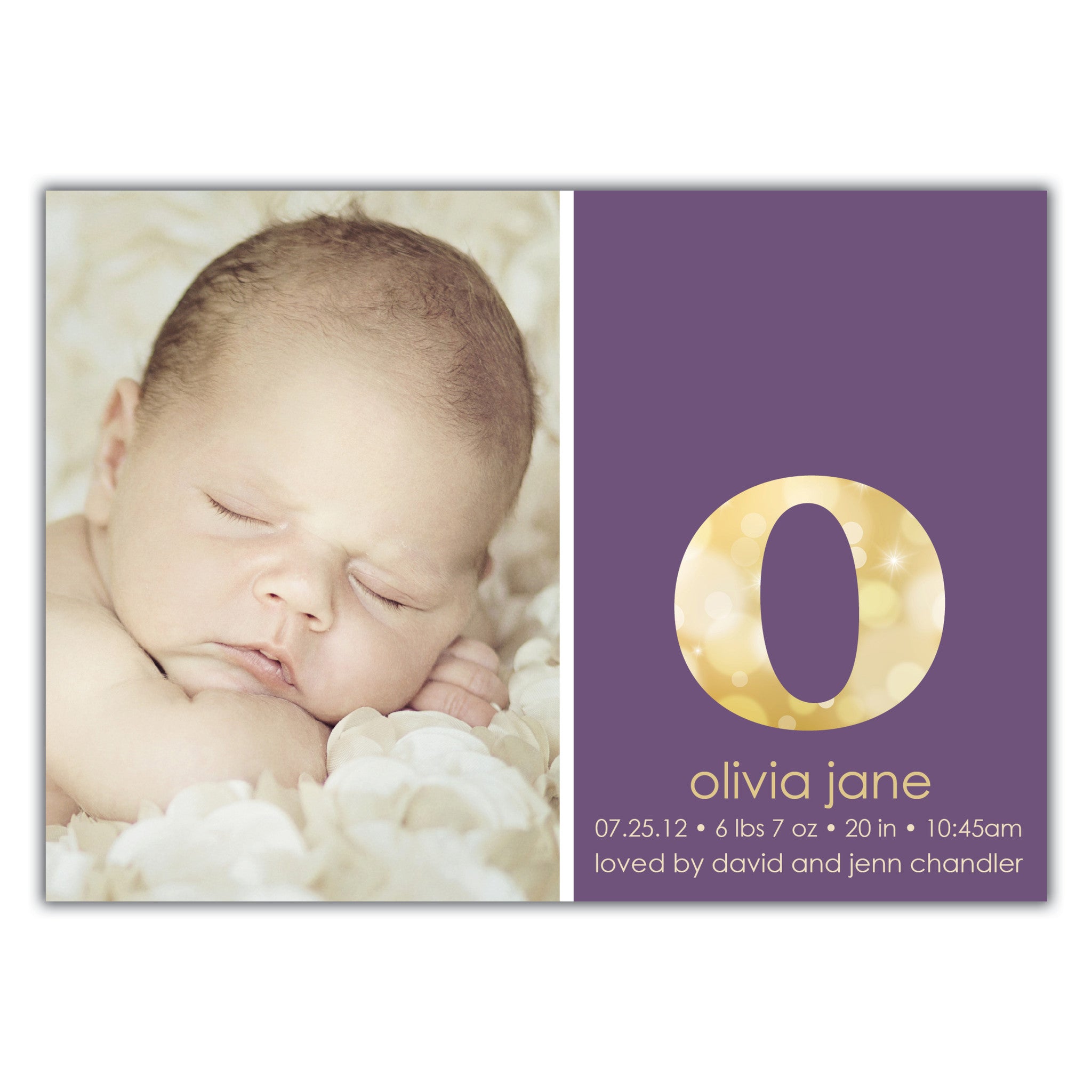 Large Monogram Announcement