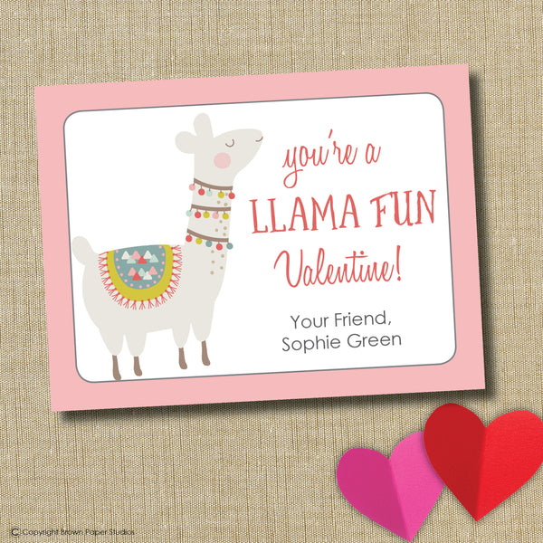 Llama Valentine Instant Download