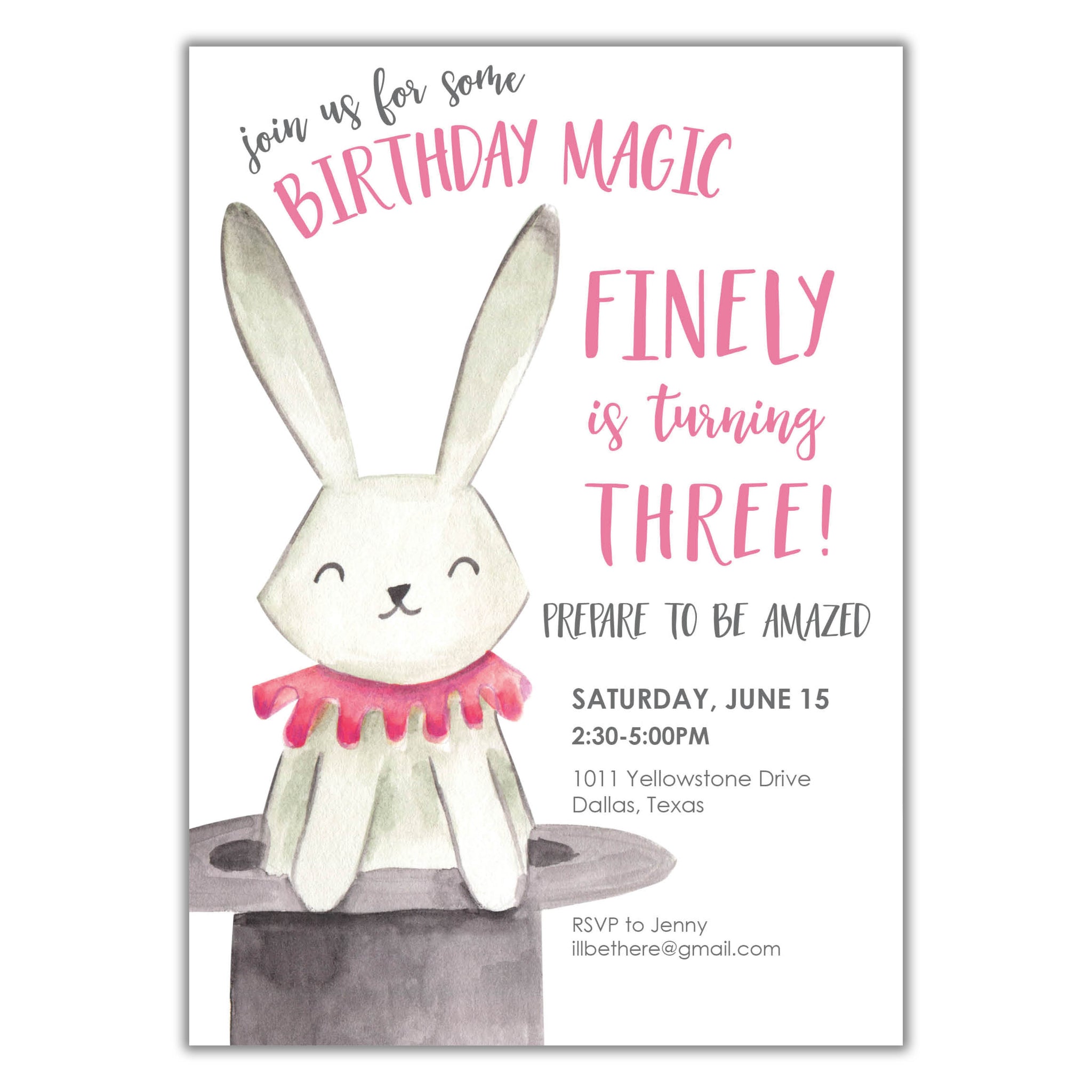 Magic Birthday Invitation