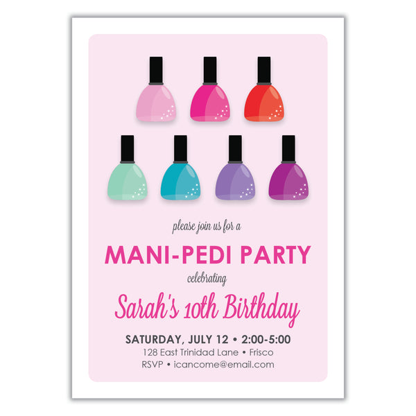 Manicure Birthday Party Invitation