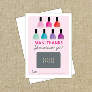 Manicure Gift Card Holder