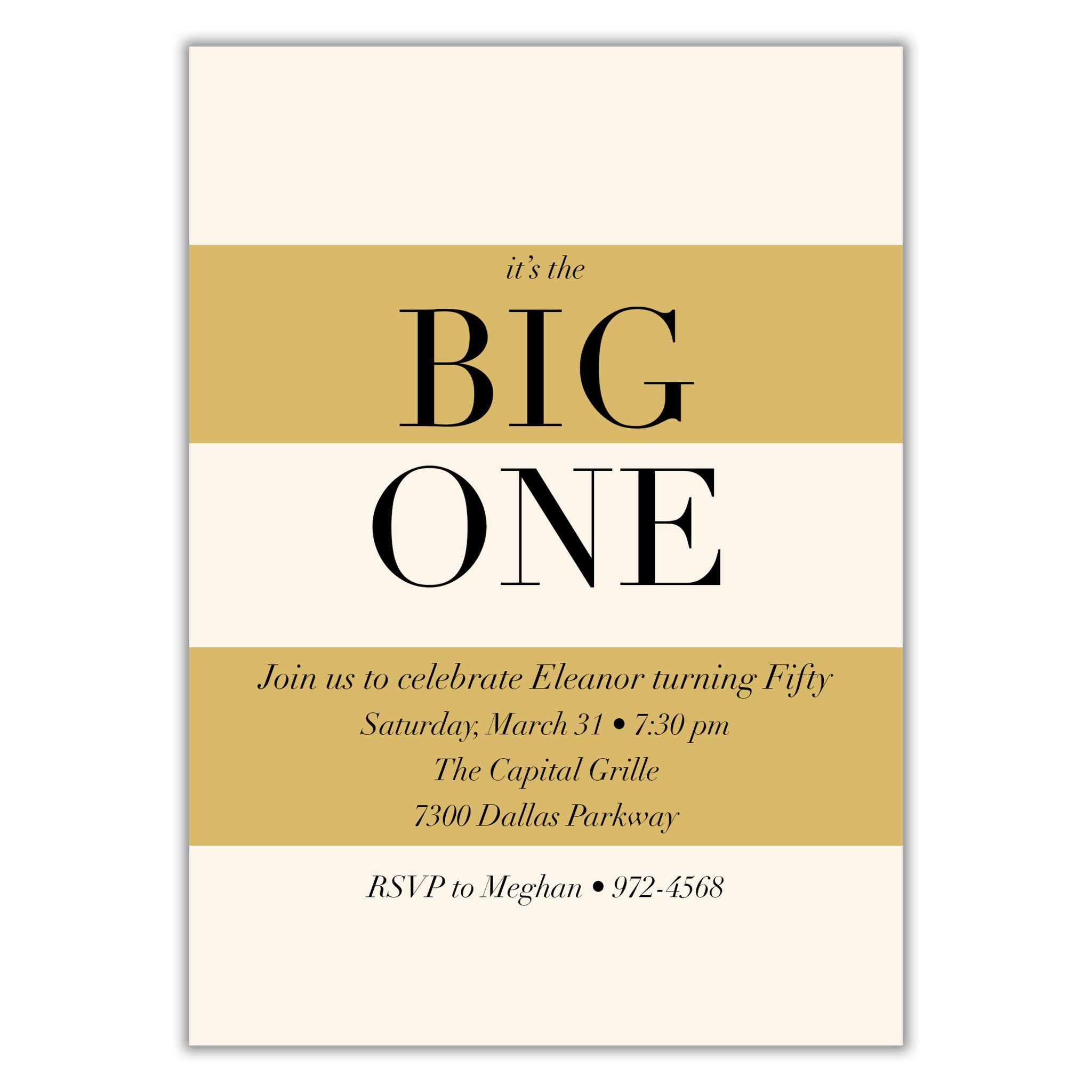 Milestone Birthday Invitation
