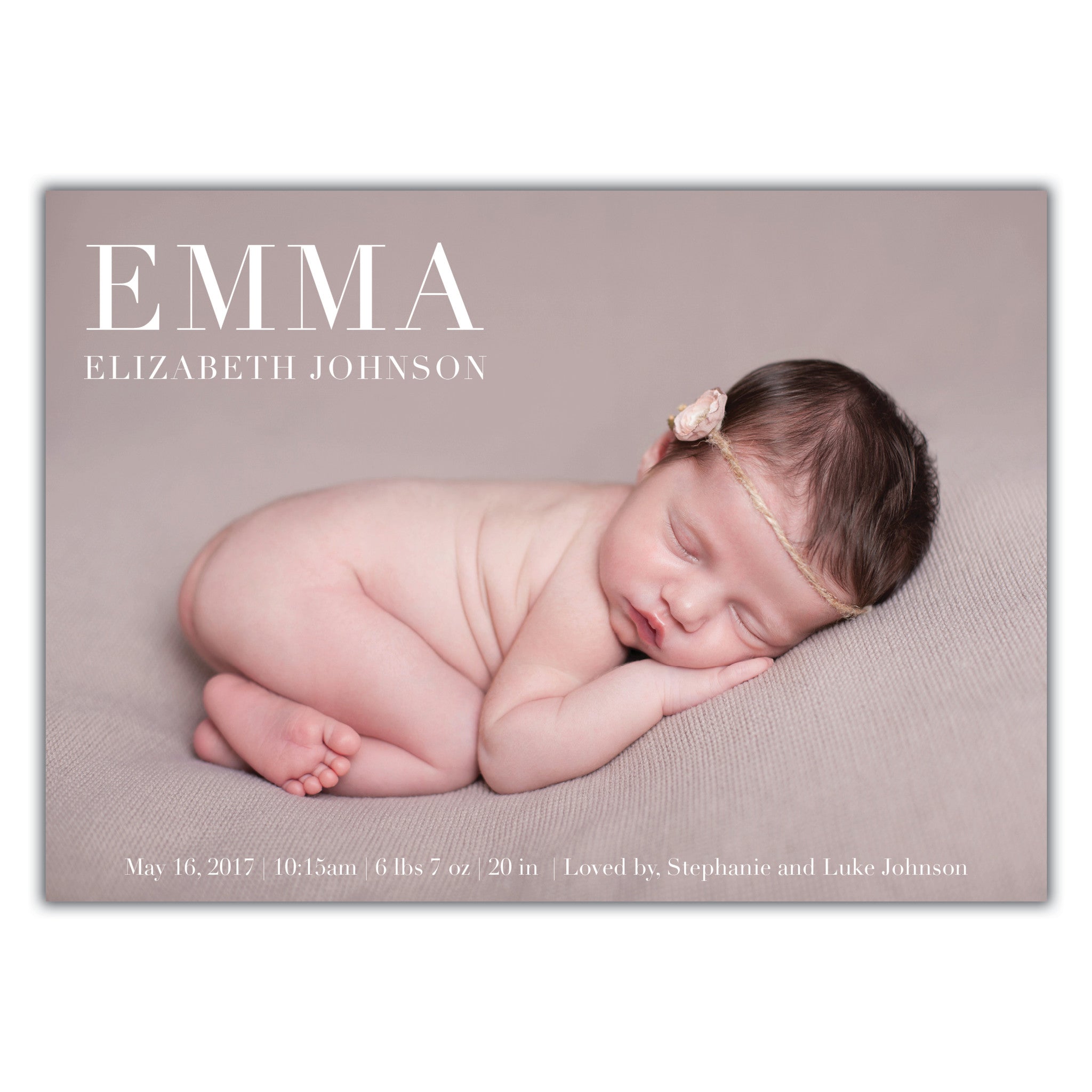 Modern Birth Announcement