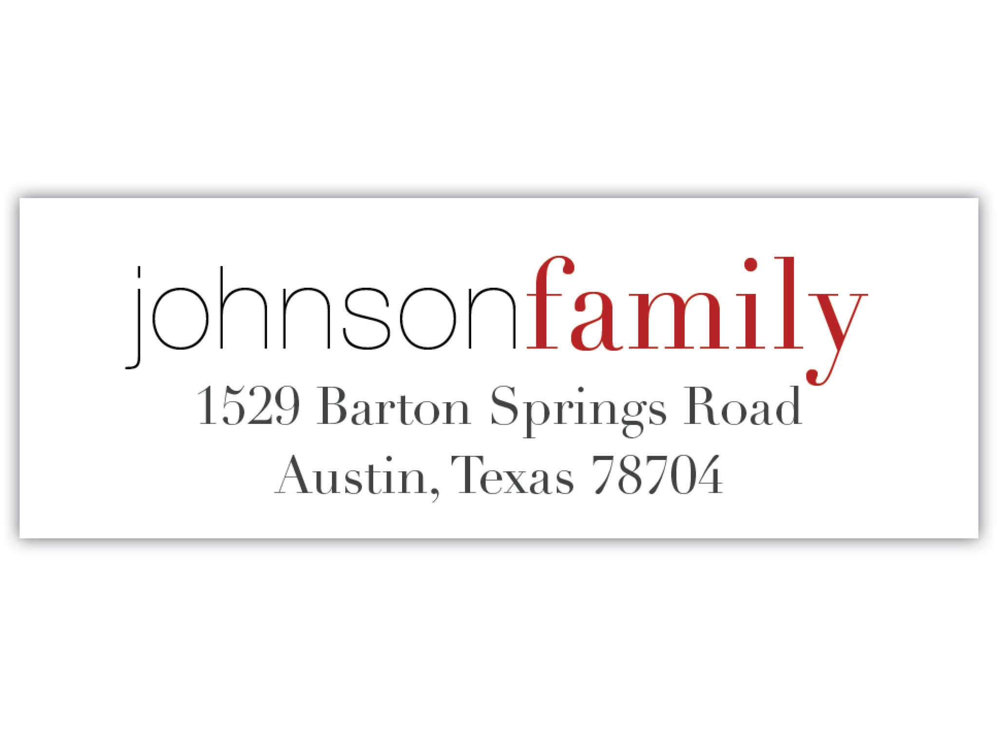 Modern Return Address Label