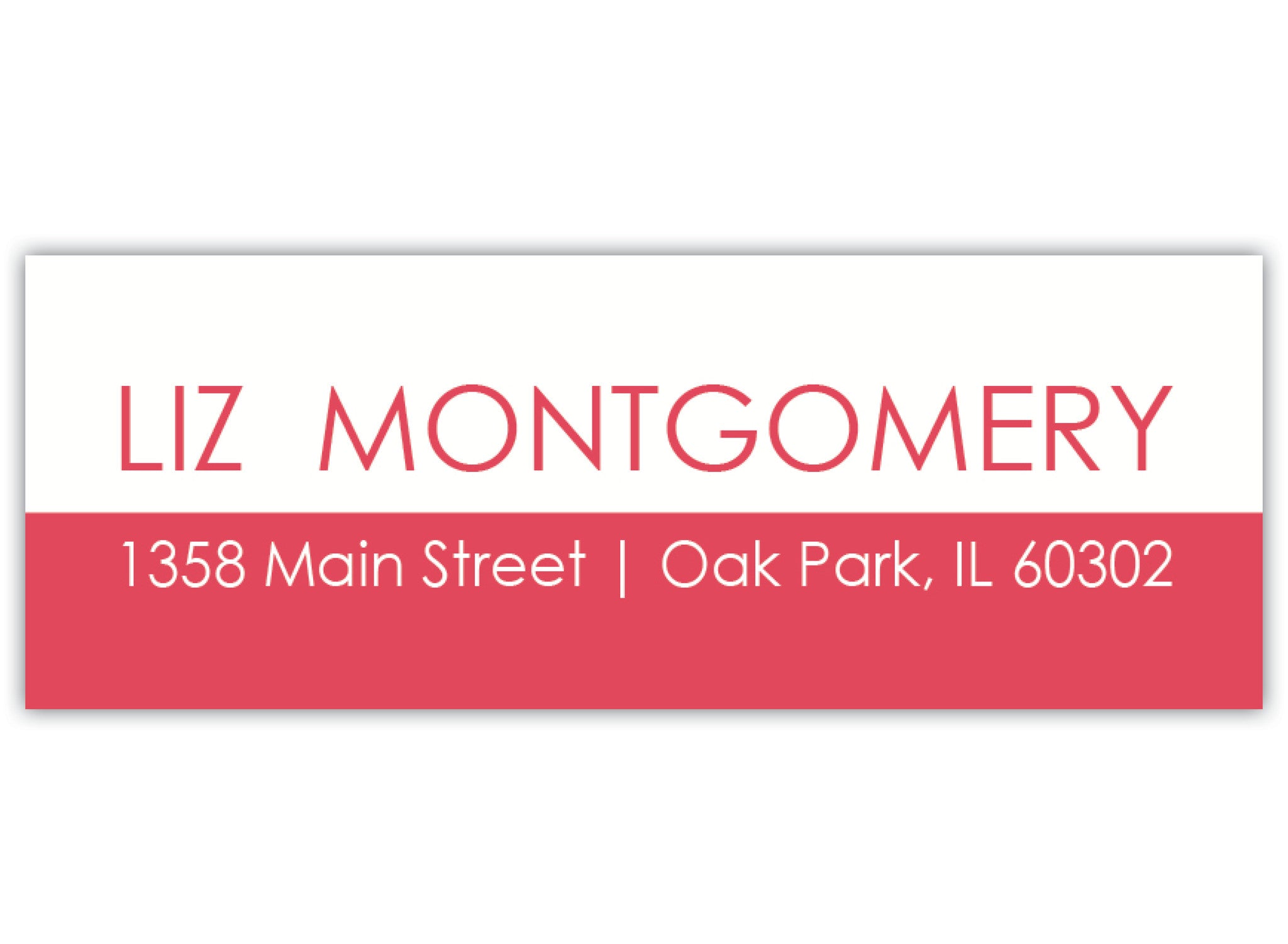 Color Return Address Label