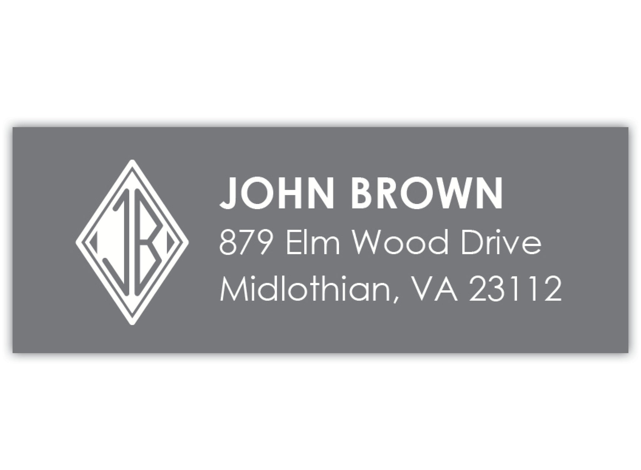 Diamond Monogram Return Address