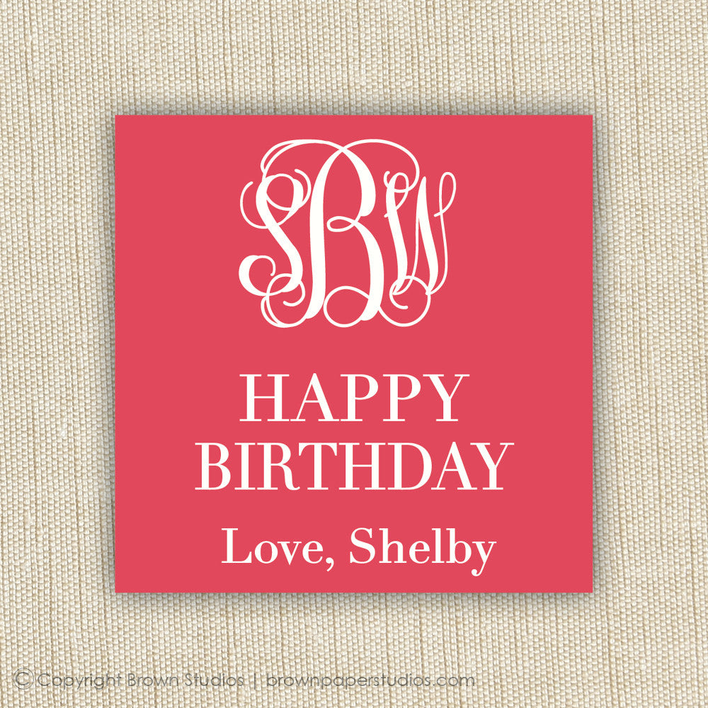 Monogram Gift Labels