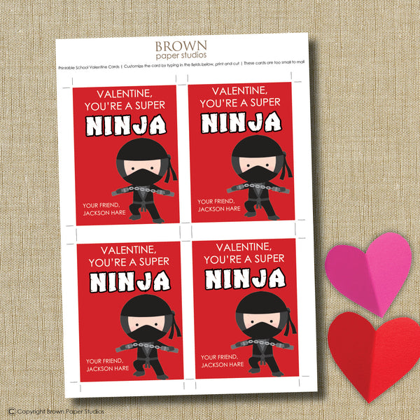 Ninja Valentine Instant Download