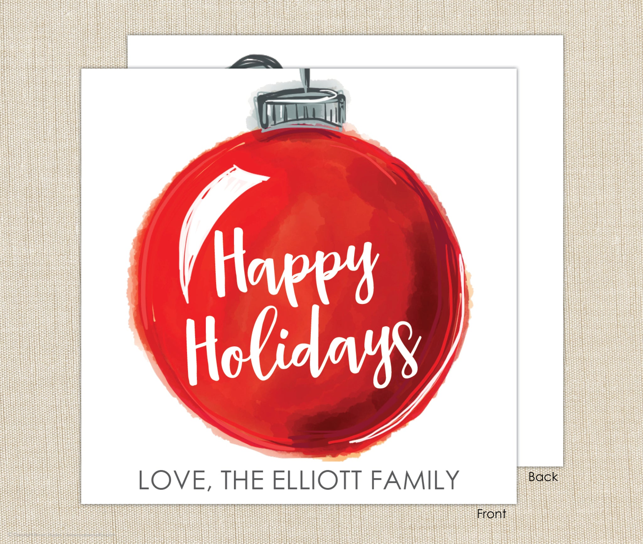 Christmas Ornament Enclosure Cards