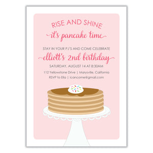 Pancake Birthday Party Invitation