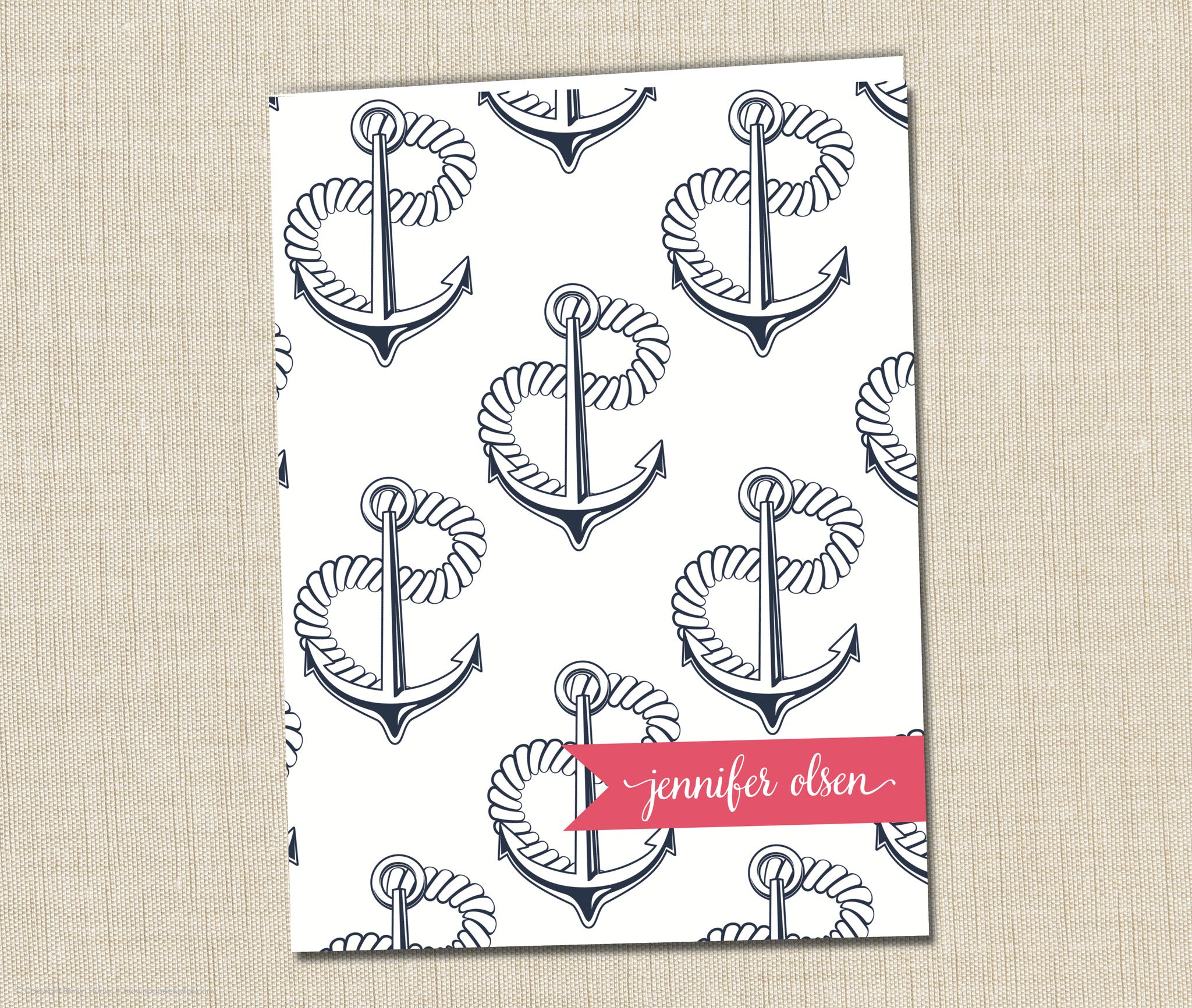 Personalized Folder Anchors Away