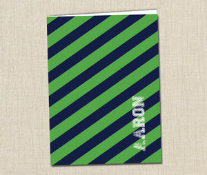 Personalized Folder Rugby Stripe