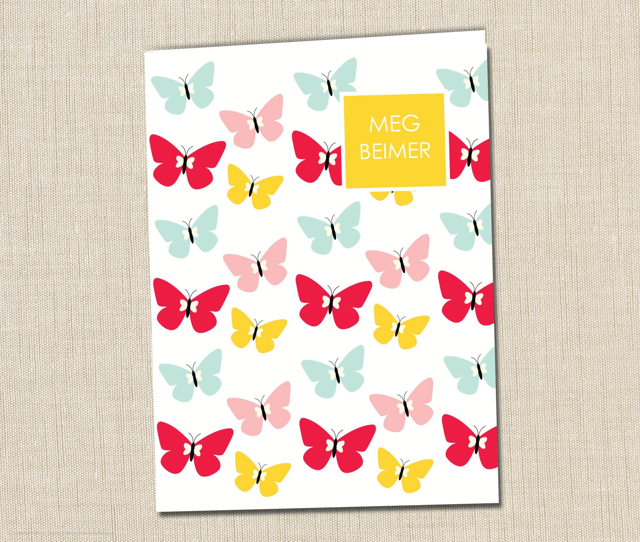 Personalized Folder Cheery Butterfly