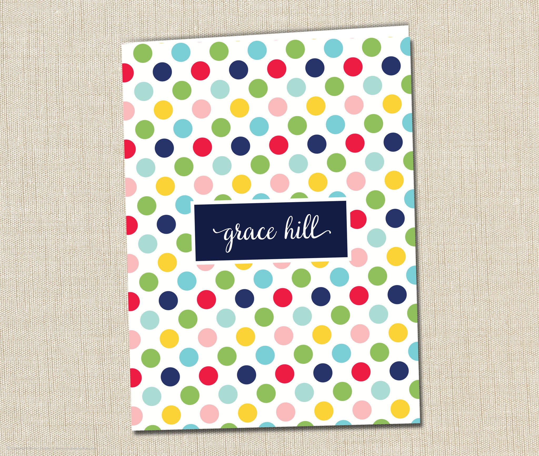 Personalized Folder Cheery Dots