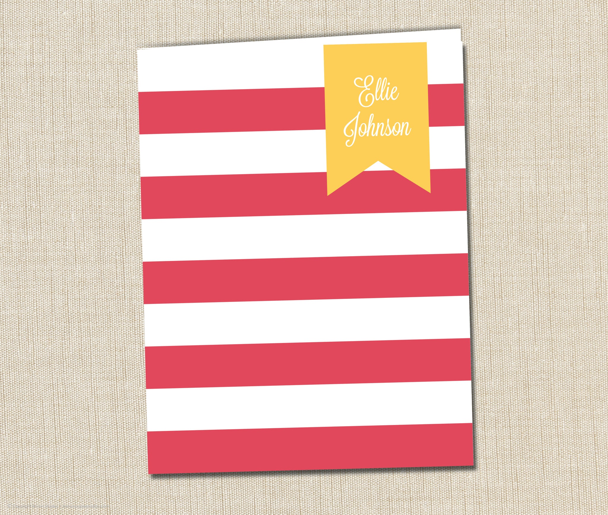 Personalized Folder Stripe