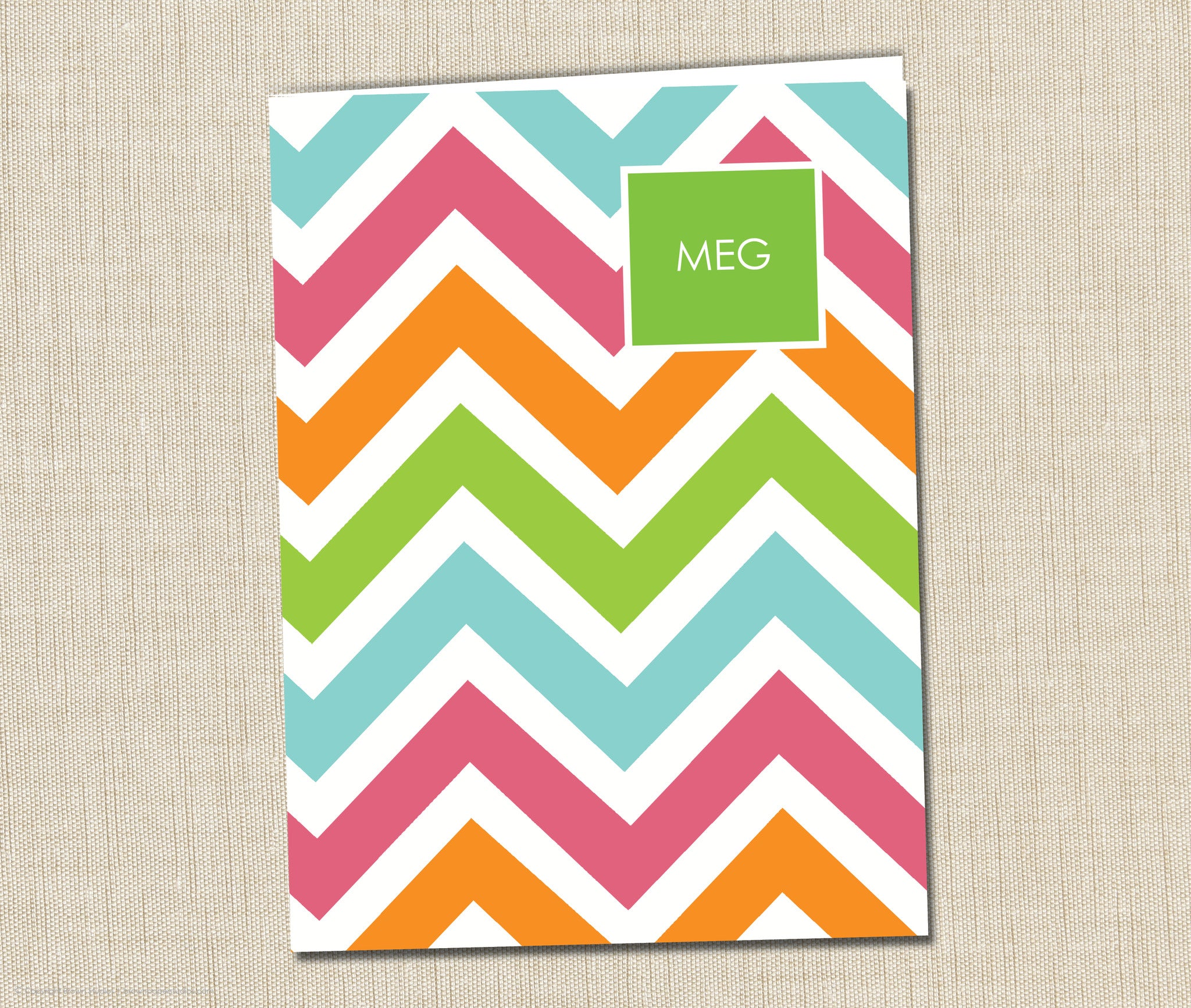 Personalized Folder Girls Chevron