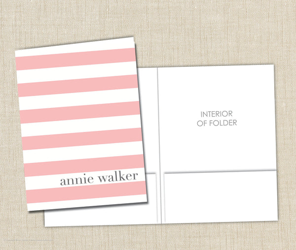 Personalized Folder Girls Stripe