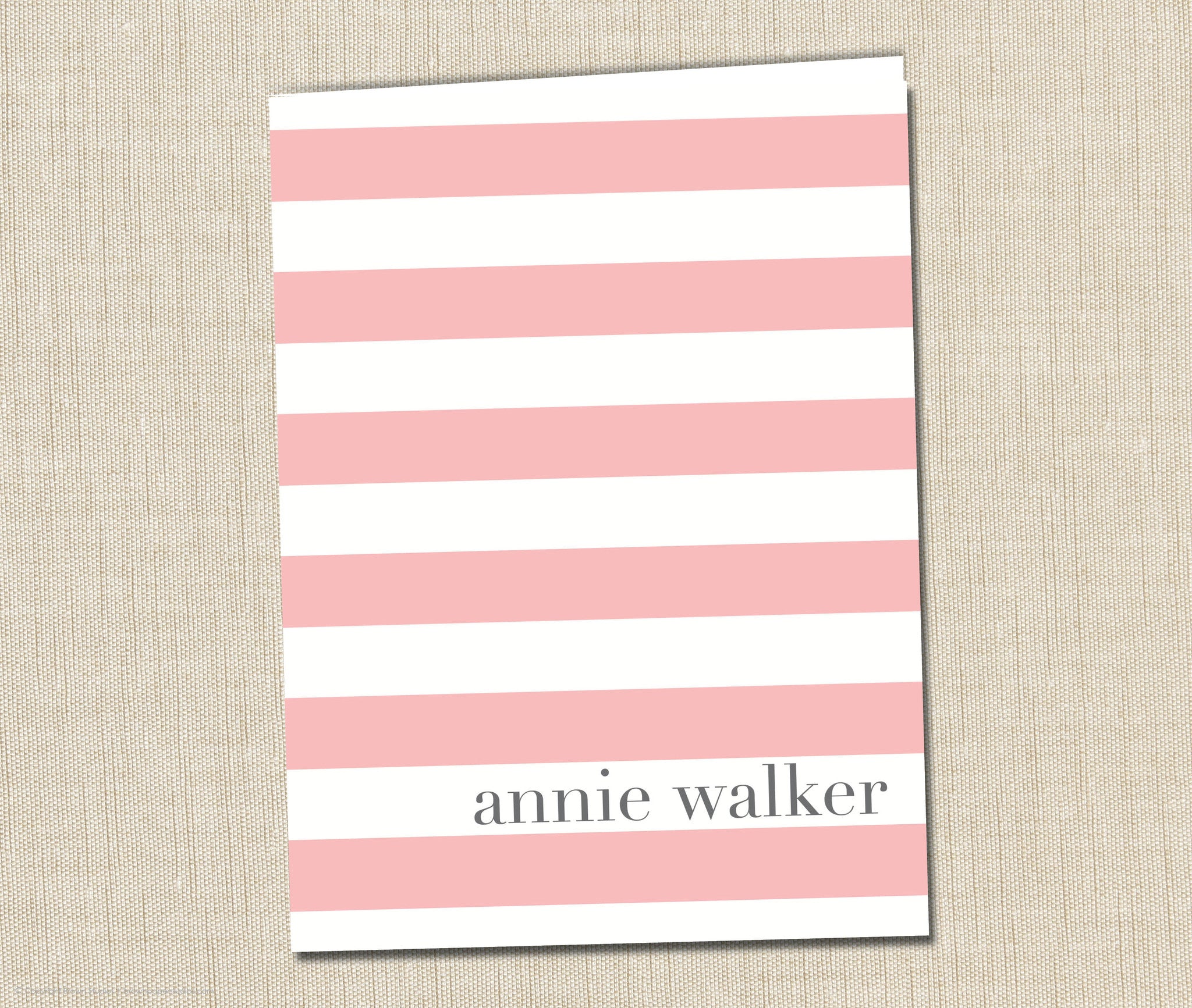 Personalized Folder Girls Stripe