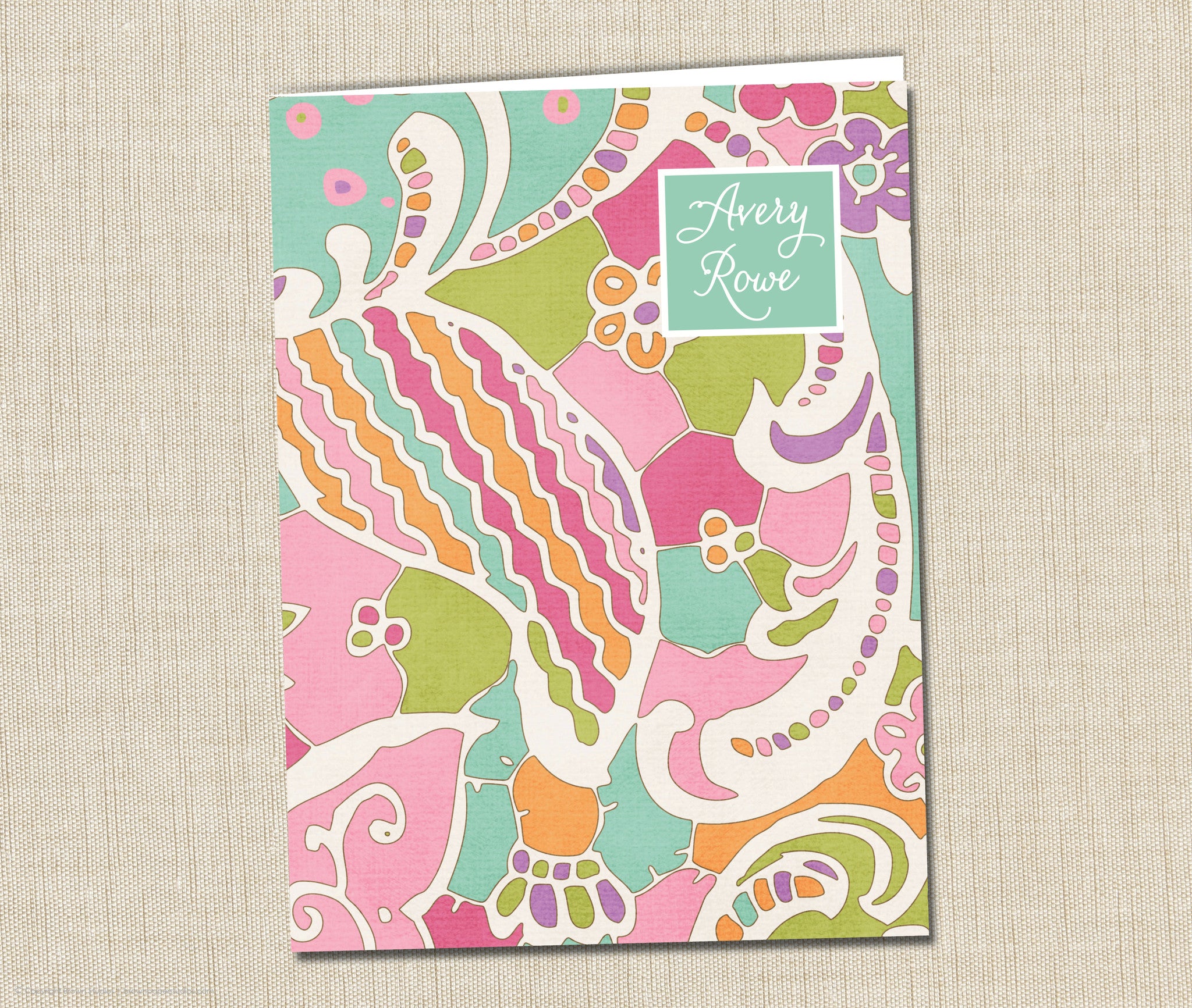 Personalized Folder Watercolor