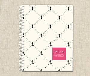 Personalized Anchors Away Notebook