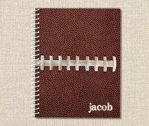 Personalized Football Spiral Notebook