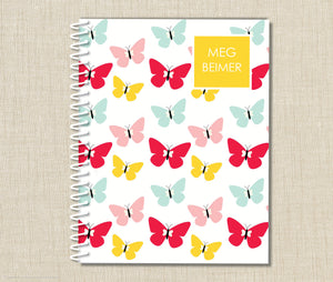 Personalized Spiral Notebook Butterfly