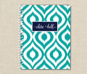 Personalized Ikat Spiral Notebook
