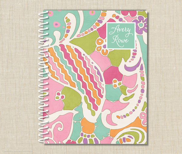 Personalized Spiral Notebook Watercolor