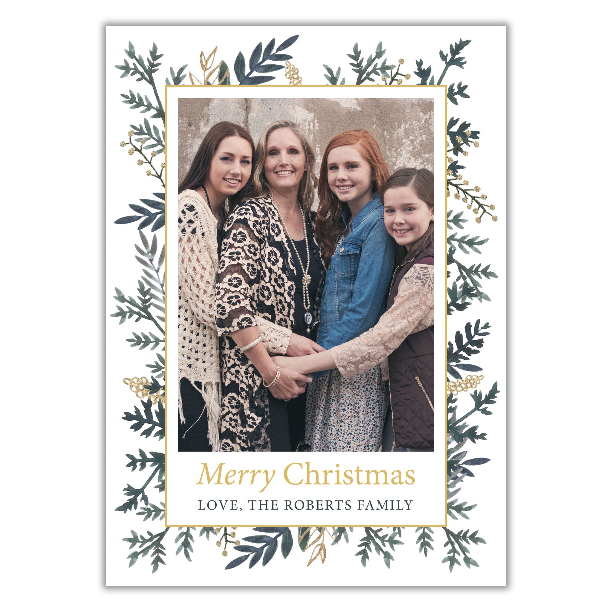 Watercolor Pine Border