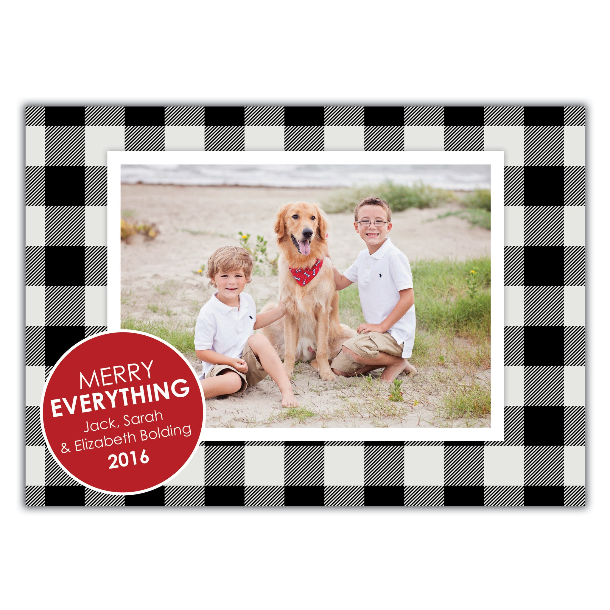 Buffalo Check Christmas Card