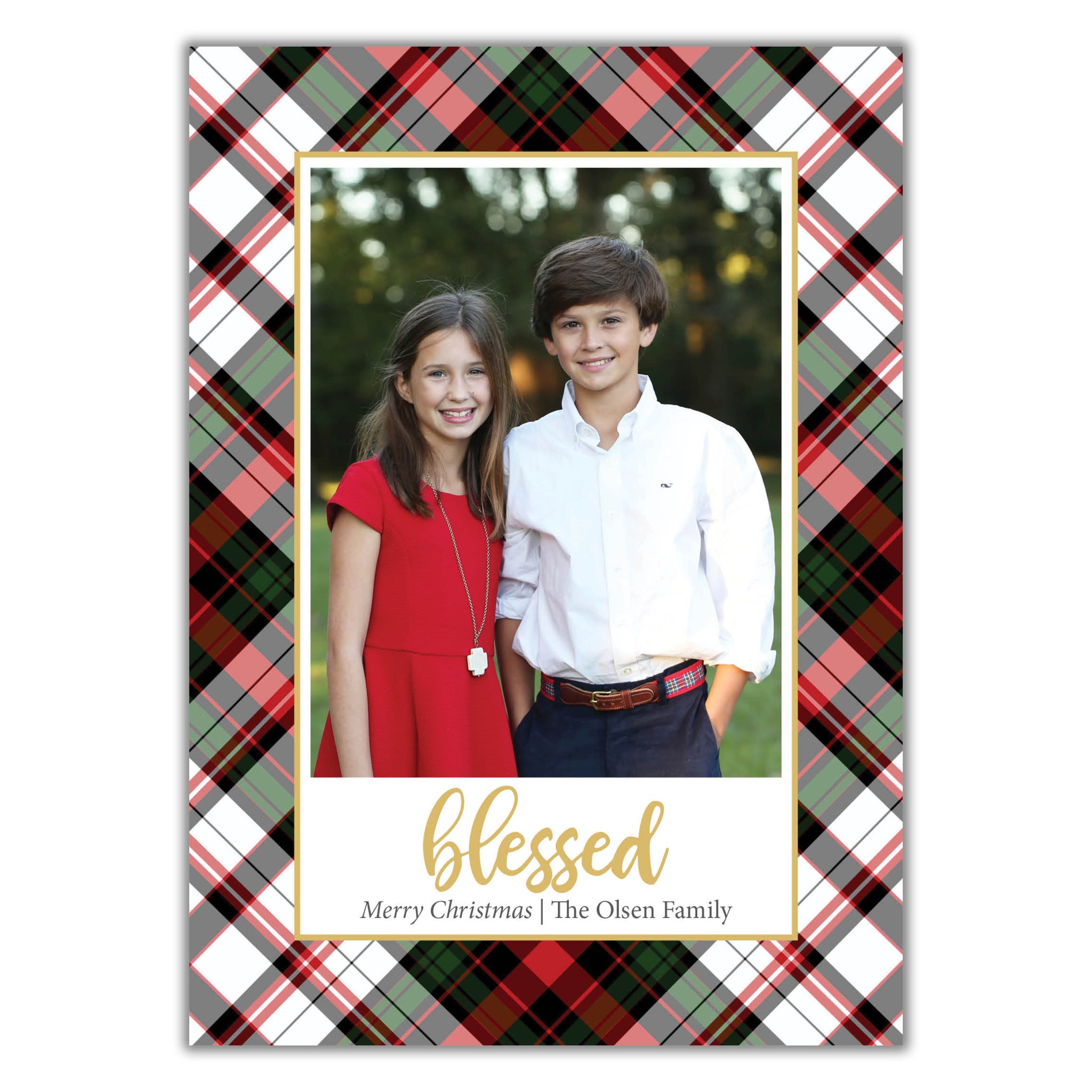 Plaid Christmas Card
