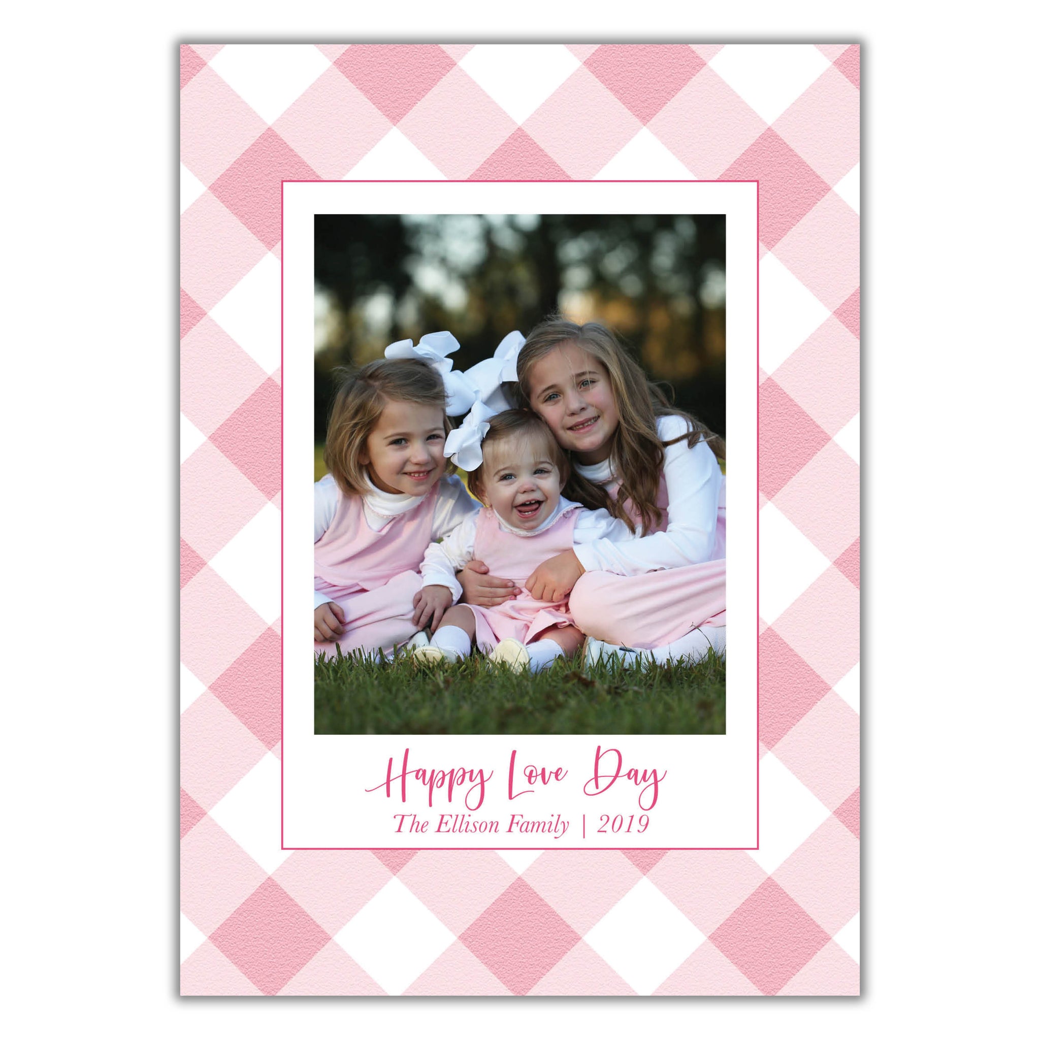 Pink Plaid Valentine