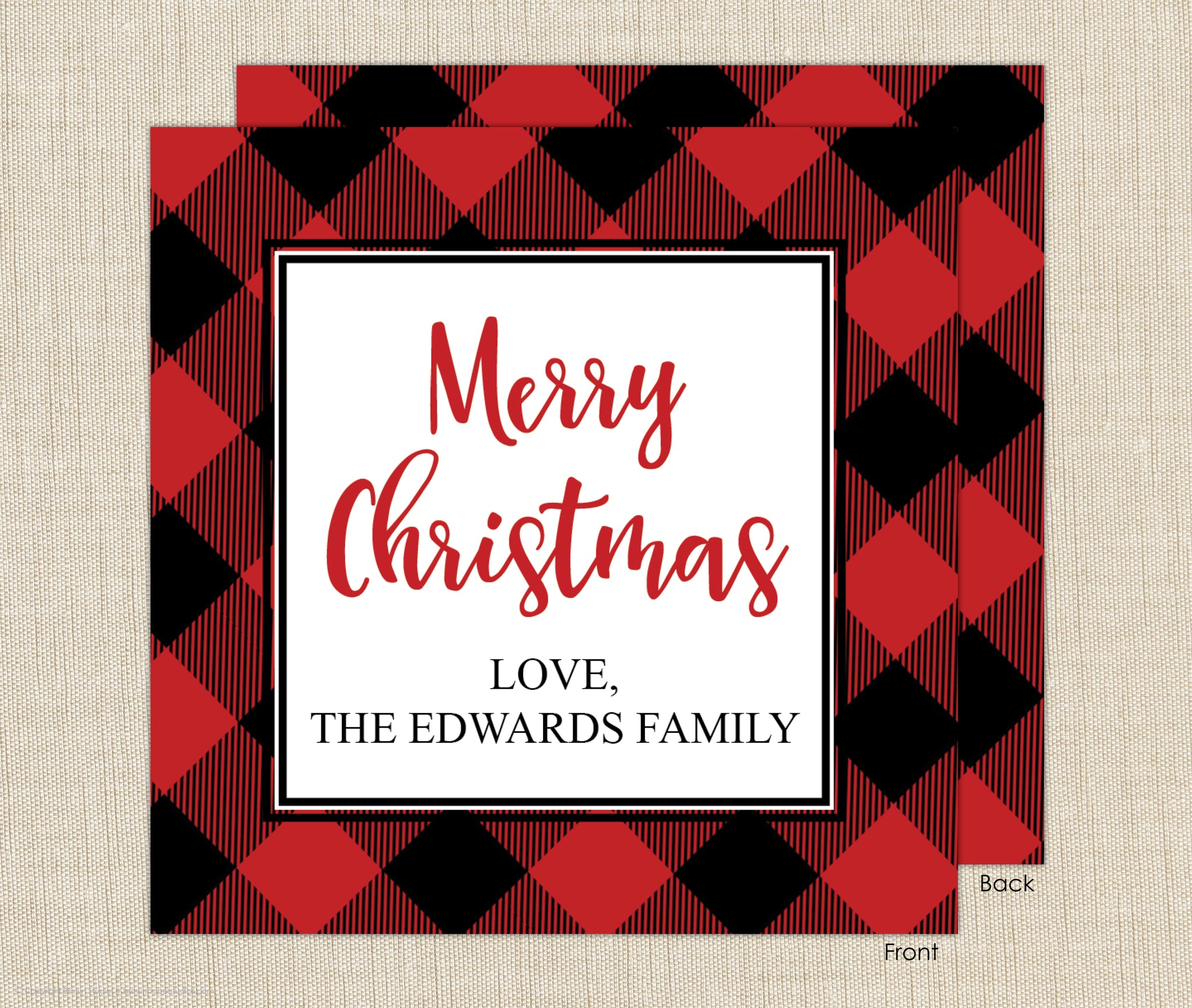 Plaid Enclosure Cards