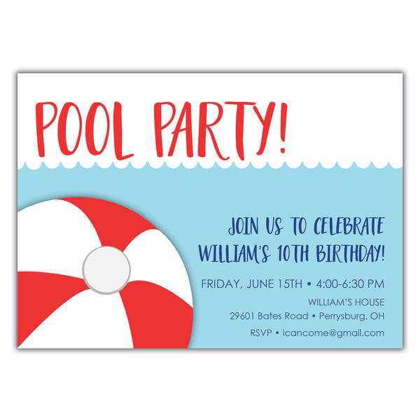 Pool Party Invitation Wording Sample