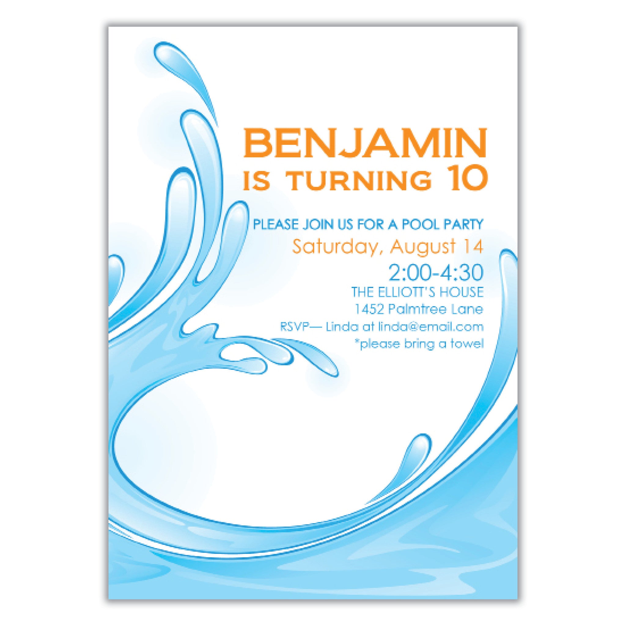 Pool Party Invitation