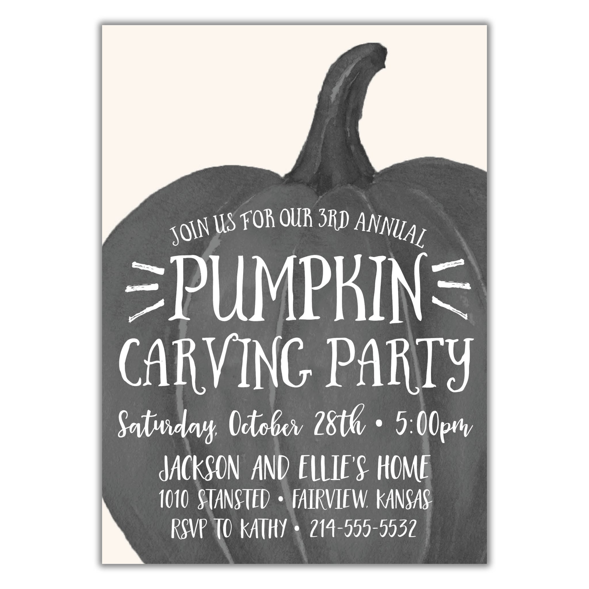 Pumpkin Carving Invitation